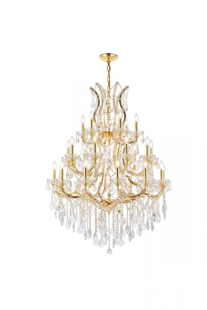 Maria Theresa 28 light Gold Chandelier Clear Royal Cut Crystal
