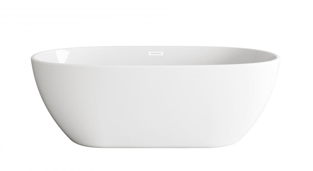 Bathtub 66.9"30.7"24.0" GW with WHT drain kit