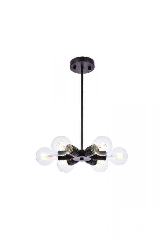 Reyes Pendant Lamp D8.3"H1.7" Black
