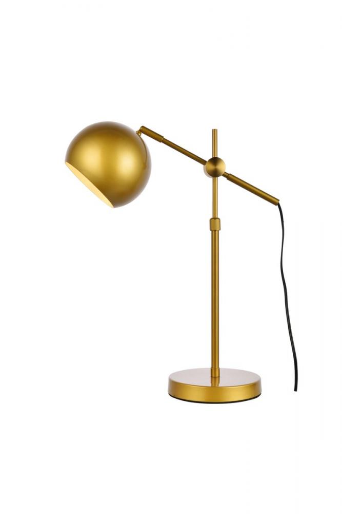 Table Lamp L13.8"W6.3"H17.1" Brass