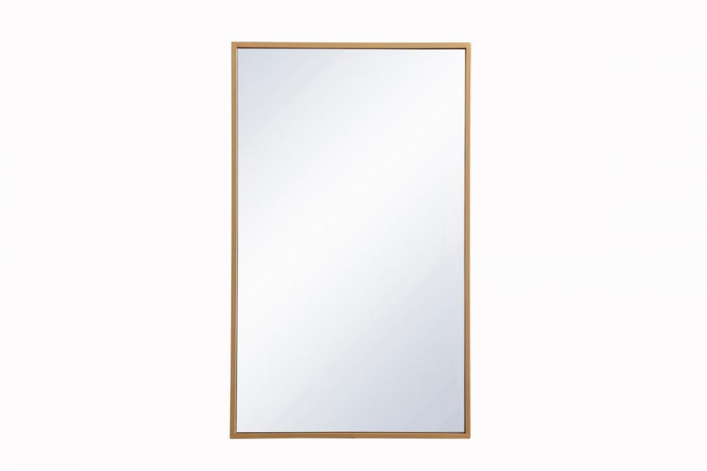 Metal mirror medicine cabinet 17 inch x 28 inch in Brass