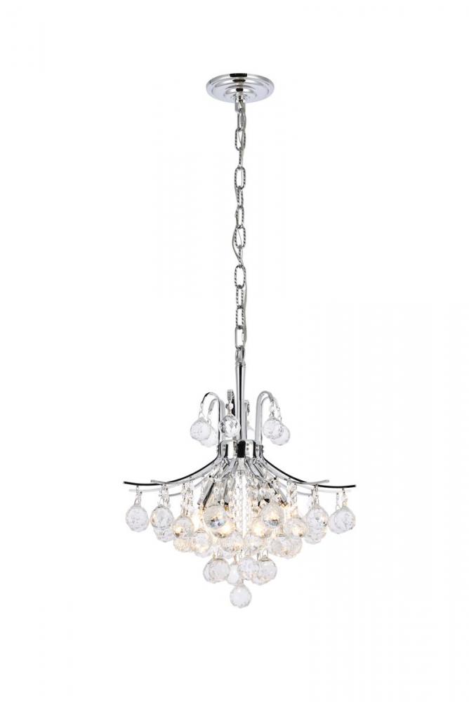 Toureg 6 light Chrome Pendant Clear Royal Cut Crystal