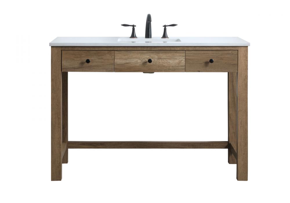 48 inch ADA compliant bathroom vanity in natural oak