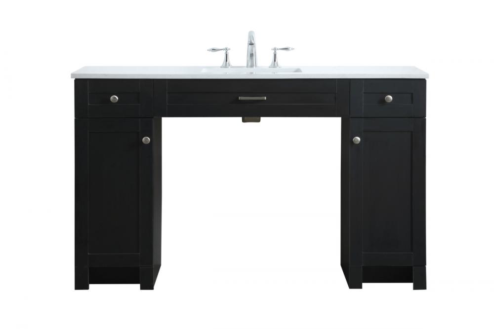 54 inch ADA compliant bathroom vanity in black