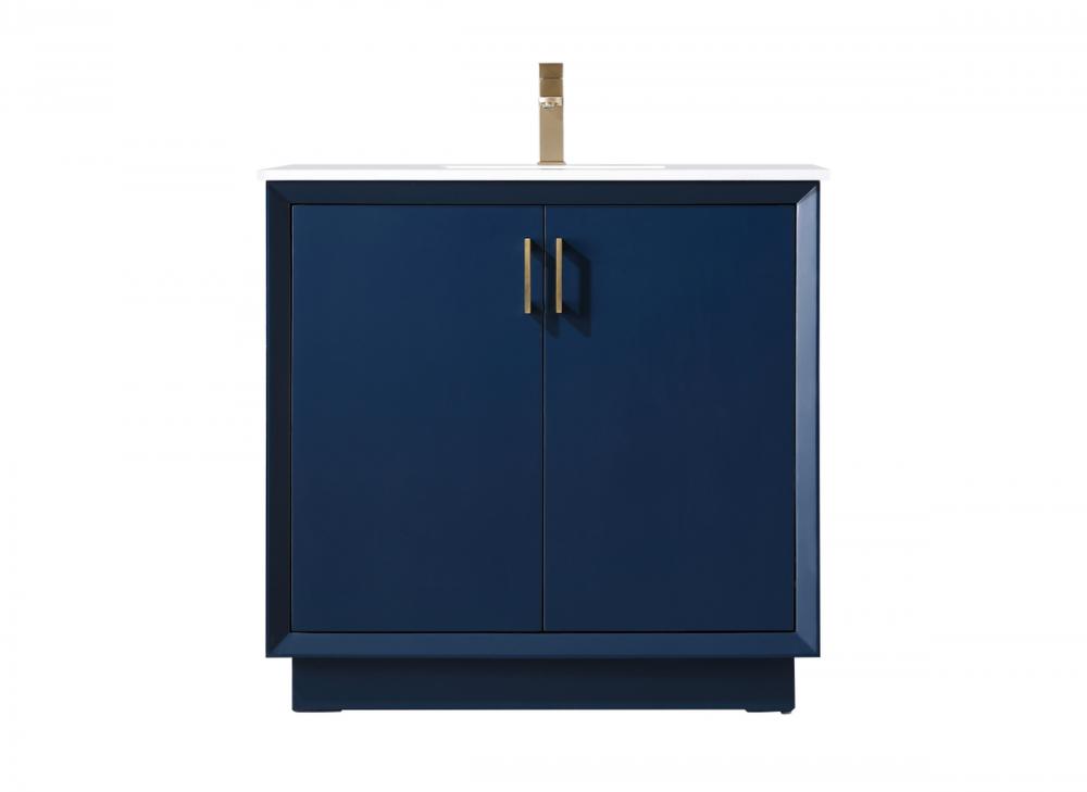 Hayes Vanity Cabinet 2Dr 36"W x 22"D x 35"H blue