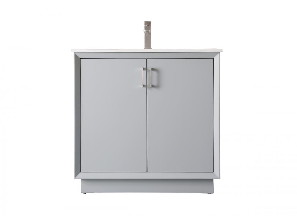 Hayes Vanity Cabinet 2Dr 36"W x 22"D x 35"H grey