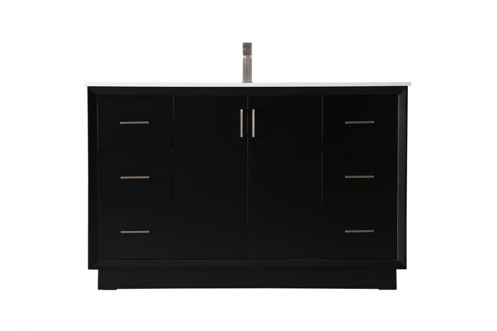Hayes Vanity Cabinet 6Dw 2Dr 54"W x 22"D x 35"H black
