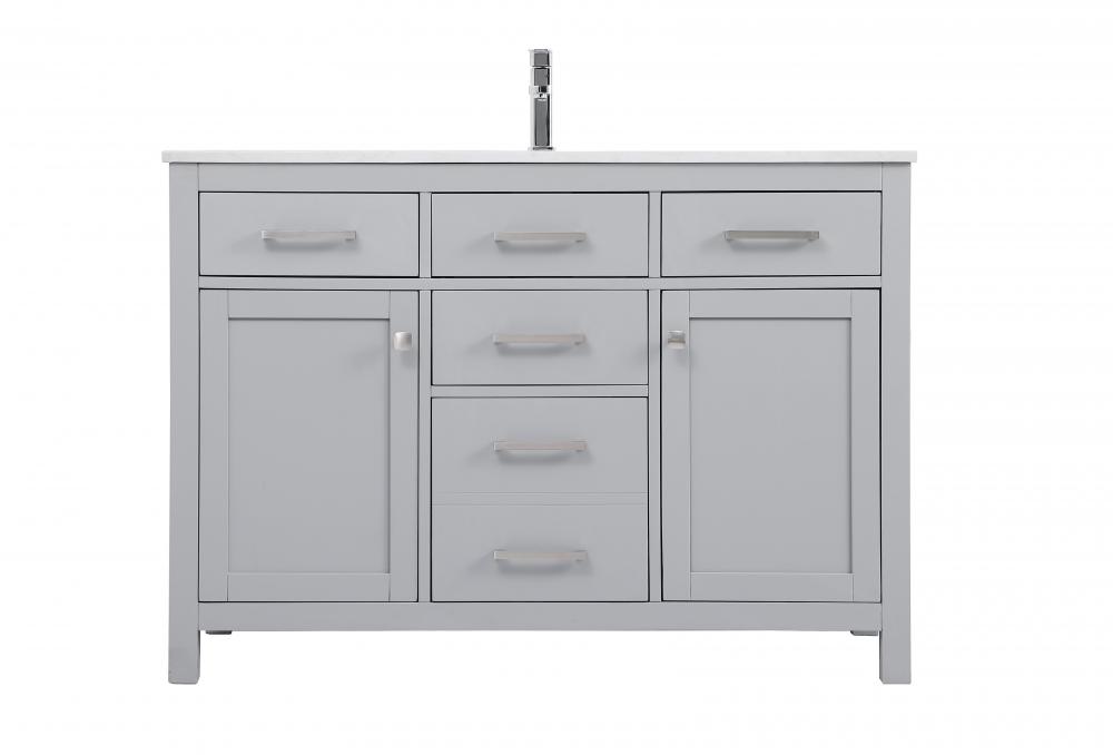 Vanity Cabinet 2dr 4dw W48"xD22"xH34" Grey
