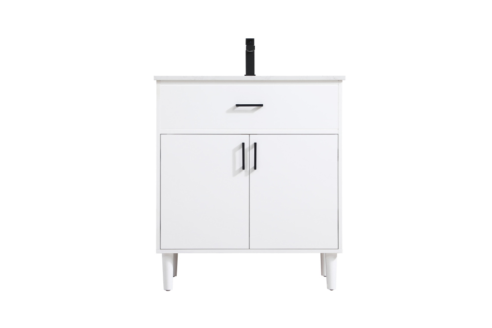 Vanity Cabinet 2Dr W30''XD19''xH34" WH