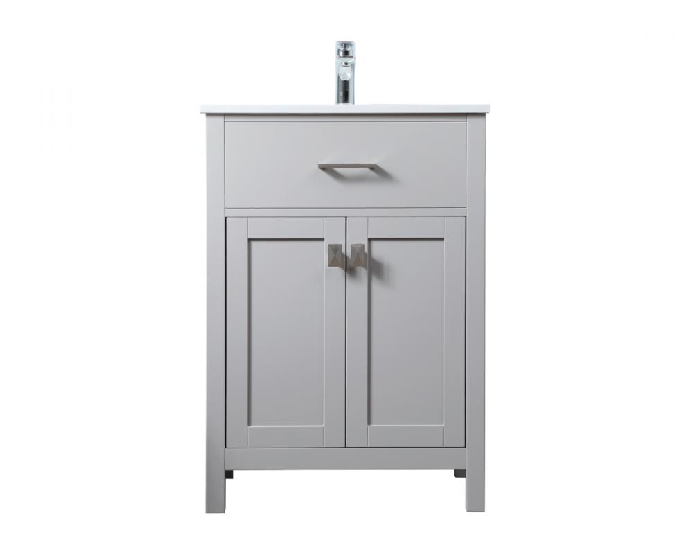 Vanity Cabinet 2Dr W24''xD19''xH34" Grey