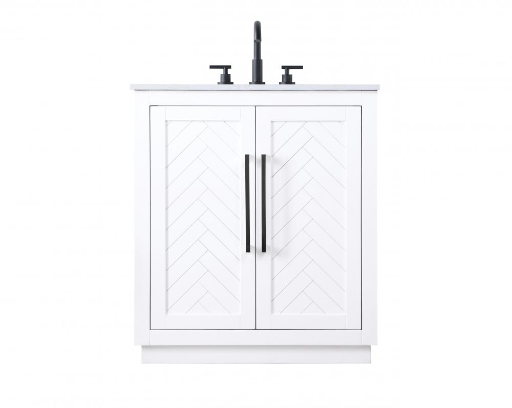 Vanity Cabinet 2Dr W30"x D19"x H34" White
