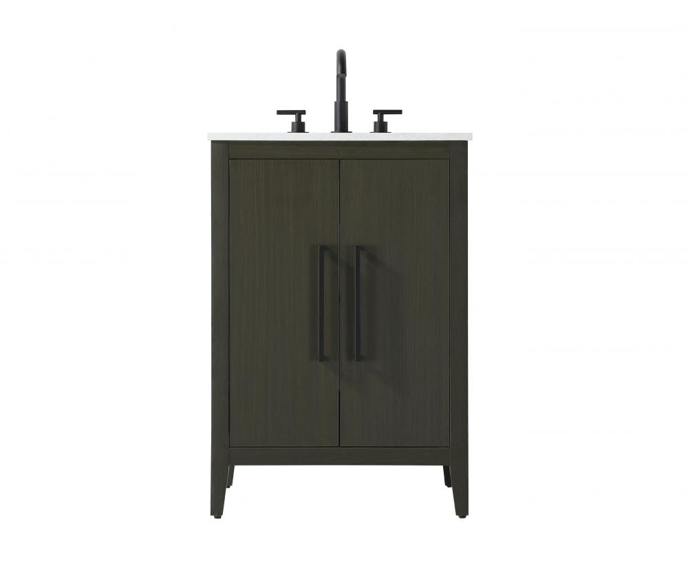 Vanity Cabinet 2Dr 24x21.5x35 Mocha Brown