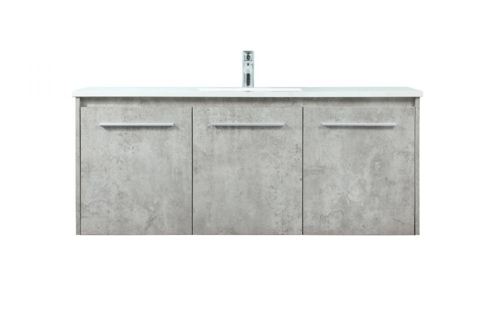 48 inch Single bathroom vanity in concrete grey