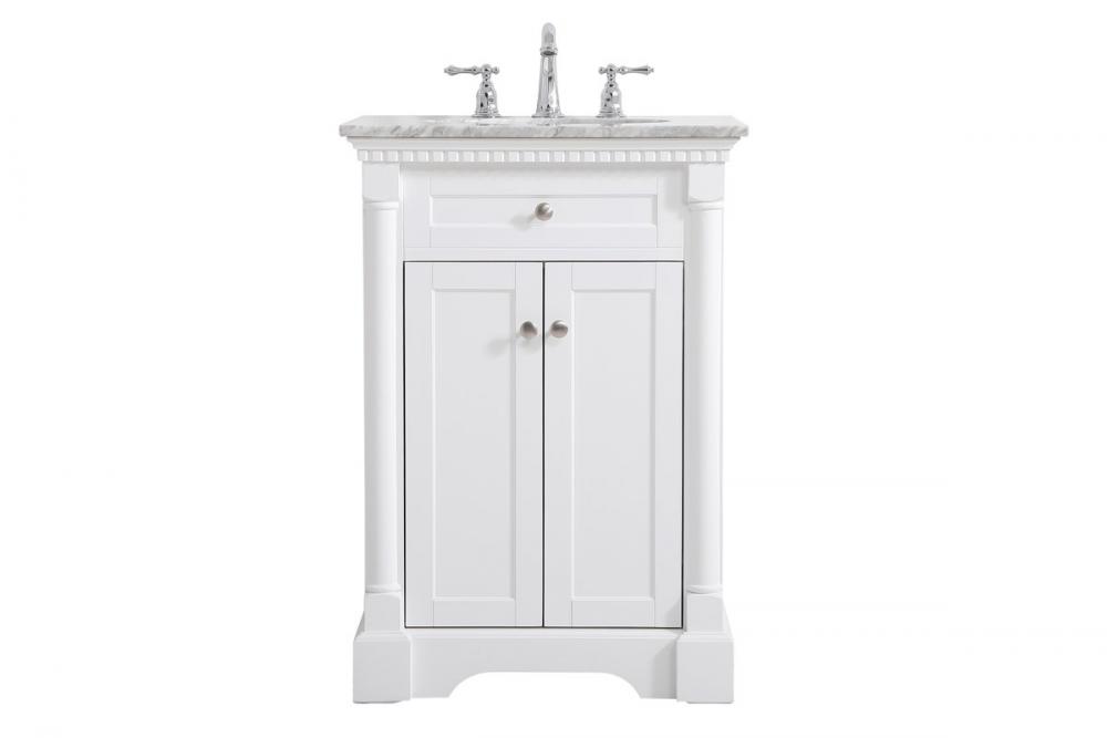 24 inch Single bathroom vanity in  White