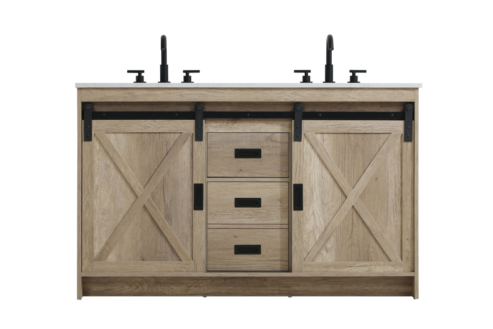 Vanity Cabinet 2Dr 2Dw 54''x34''x22'' Natural Oak