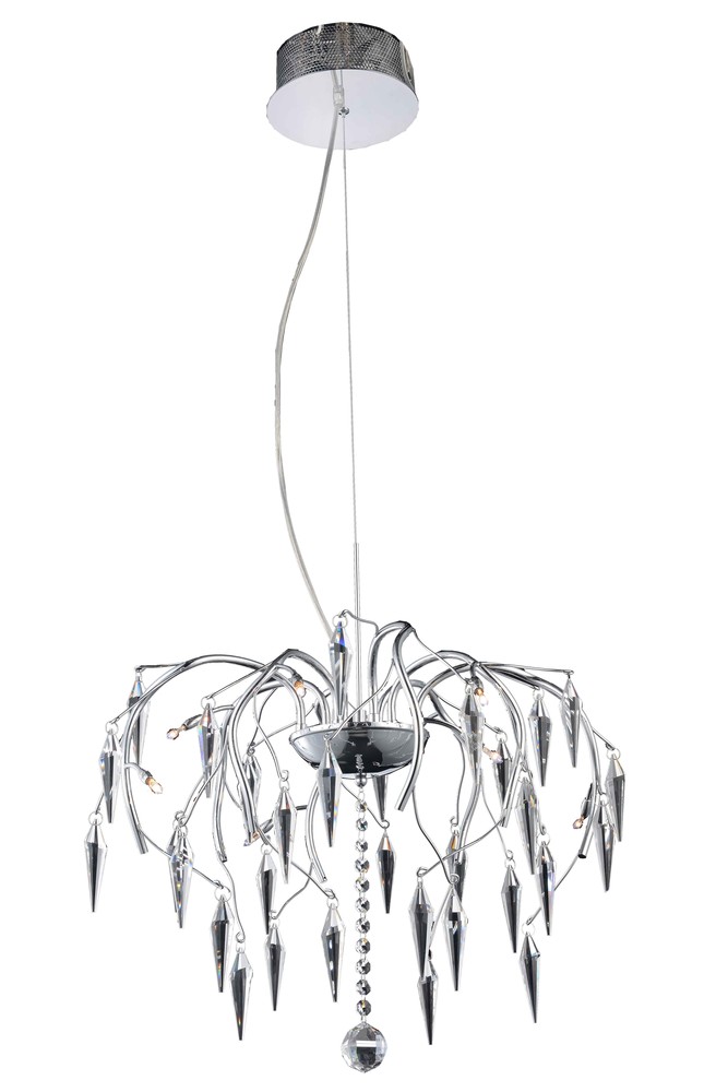 Amour 8 light Chrome Chandelier Clear Elegant Cut Crystal