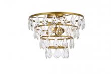 Elegant 1101F14BR - Ella 14 inch flush mount in brass