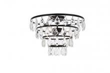 Elegant 1101F16BK - Ella 16 inch flush mount in black