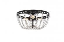 Elegant 1112F14BK - Kylie 14 inch flush mount in black