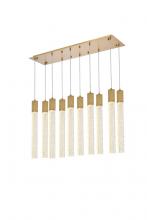 Elegant 2066D42SG - Weston 10 lights pendant in satin gold