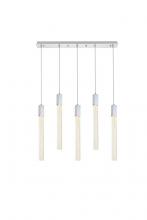 Elegant 2066S36C - Weston 5 lights pendant in chrome