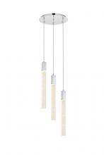 Elegant 2067D16C - Weston 3 lights pendant in chrome