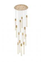 Elegant 2067G30SG - Weston 13 lights pendant in satin gold