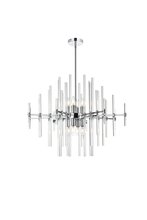 Elegant 2502D31C - Sienna 31 inch crystal rod pendant in chrome