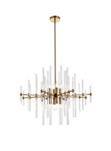 Elegant 2502D31SG - Sienna 31 inch crystal rod pendant in gold