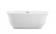 Elegant BT10259GW-BNK - Bathtub 59.1x28.3x22.4 GW with BNK drain kit