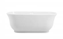 Elegant BT10259GW-WHT - Bathtub 59.1x28.3x22.4 GW with WHT drain kit