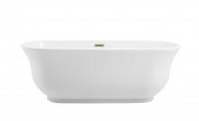 Elegant BT10267GW-BGD - Bathtub 66.9x30.7x23.2 GW with BGD drain kit