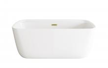 Elegant BT10559GW-BGD - Bathtub 59.1x28.3x22.8 GW with BGD drain kit