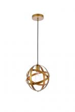 Elegant LD2341BR - Celeste Pendant Lamp D9.8"H10.4" Brass