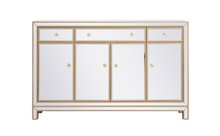 Elegant MF72001G - 56 inch mirrored credenza in gold