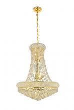Elegant V1800D28G/RC - Primo 14 light Gold Chandelier Clear Royal Cut Crystal