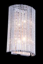 Elegant V2092W7C/RC - Influx 2 light Chrome Wall Sconce Clear Royal Cut Crystal