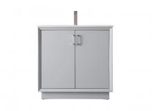 Elegant VF19636GR - Hayes Vanity Cabinet 2Dr 36"W x 22"D x 35"H grey
