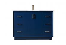 Elegant VF19648BL - Hayes Vanity Cabinet 6Dw 2Dr 48"W x 22"D x 35"H blue