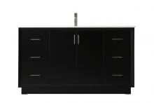 Elegant VF19660BK - Vanity Cabinet 6Dw 2Dr 60"W x 22"D x 35"H black