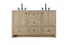 Elegant VF2854DMW - Vanity Cabinet 5Dw 2Dr 54"x19"x34" Mango Wood