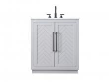 Elegant VF29030GR - Vanity Cabinet 2Dr W30"x D19"x H34" Grey