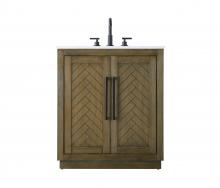 Elegant VF29030HO - Vanity Cabinet 2Dr W30"x D19"x H34" Hazel Oak
