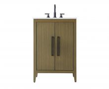 Elegant VF29324MCB - Vanity Cabinet 2Dr 24x21.5x35 Chestnut Brown