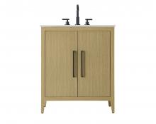 Elegant VF29330MHB - Vanity Cabinet 2Dr 30x21.5x35 Honey Brown