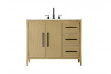 Elegant VF29342MHB - Vanity Cabinet 2Dr 3Dw 42x21.5x35 Honey Brown