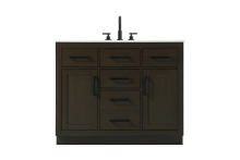 Elegant VF29742MMB - Vanity Cabinet 2Dr5Dw 42"W x 22"D x 35''H Mocha Brown