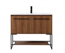 Elegant VF42040WB - 40 inch  Single Bathroom Vanity in Walnut Brown