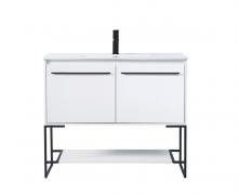 Elegant VF42040WH - 40 inch  Single Bathroom Vanity in White