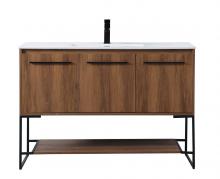 Elegant VF42048WB - 48 inch  Single Bathroom Vanity in Walnut Brown